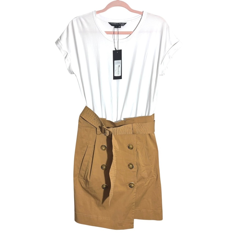 Veronica Beard Melany Trench Skirt T Shirt dress NWT sz S